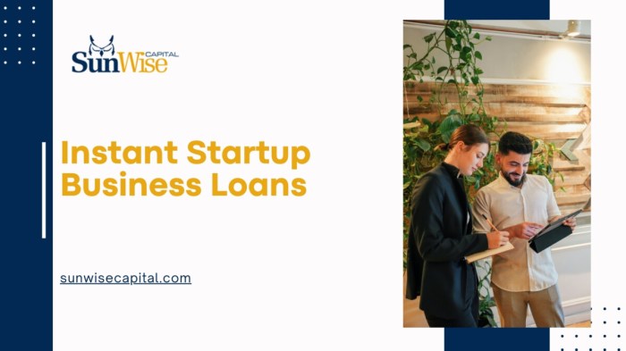 Instant startup loans